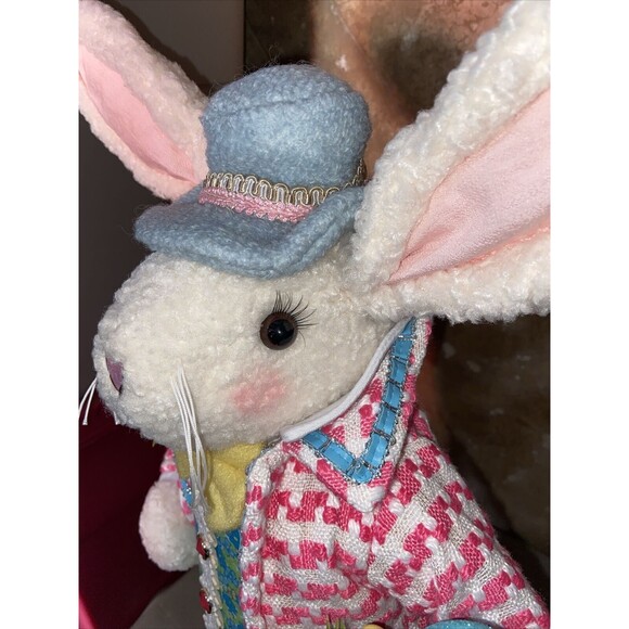 KAREN DIDION Cottontail Collection Mr. Easter Blue Bunny Rabbit Spring 26" Tall - Picture 6 of 14